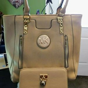 Michael Kors large purse & wallet
